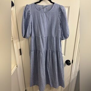 Old Navy Blue and White Checkered Dress